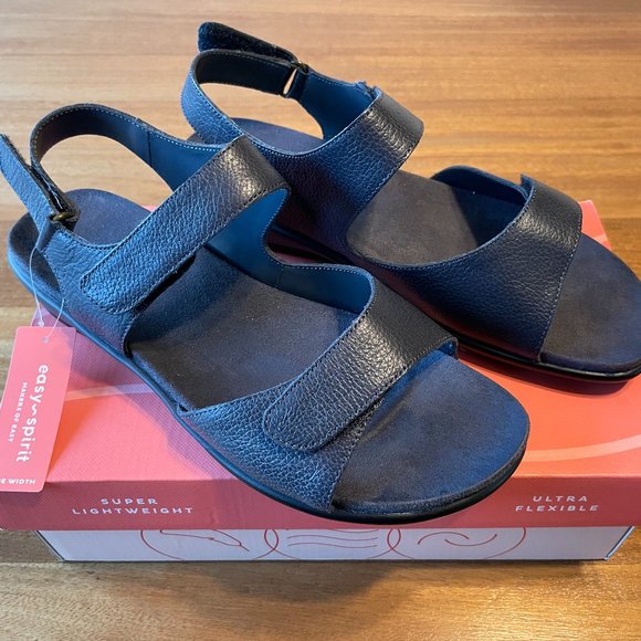 Easy Spirit Shoes - NIB Easy Spirit “Eshartwell” Navy Blue 9W Sandals, Summer Comfort Travel Wedding